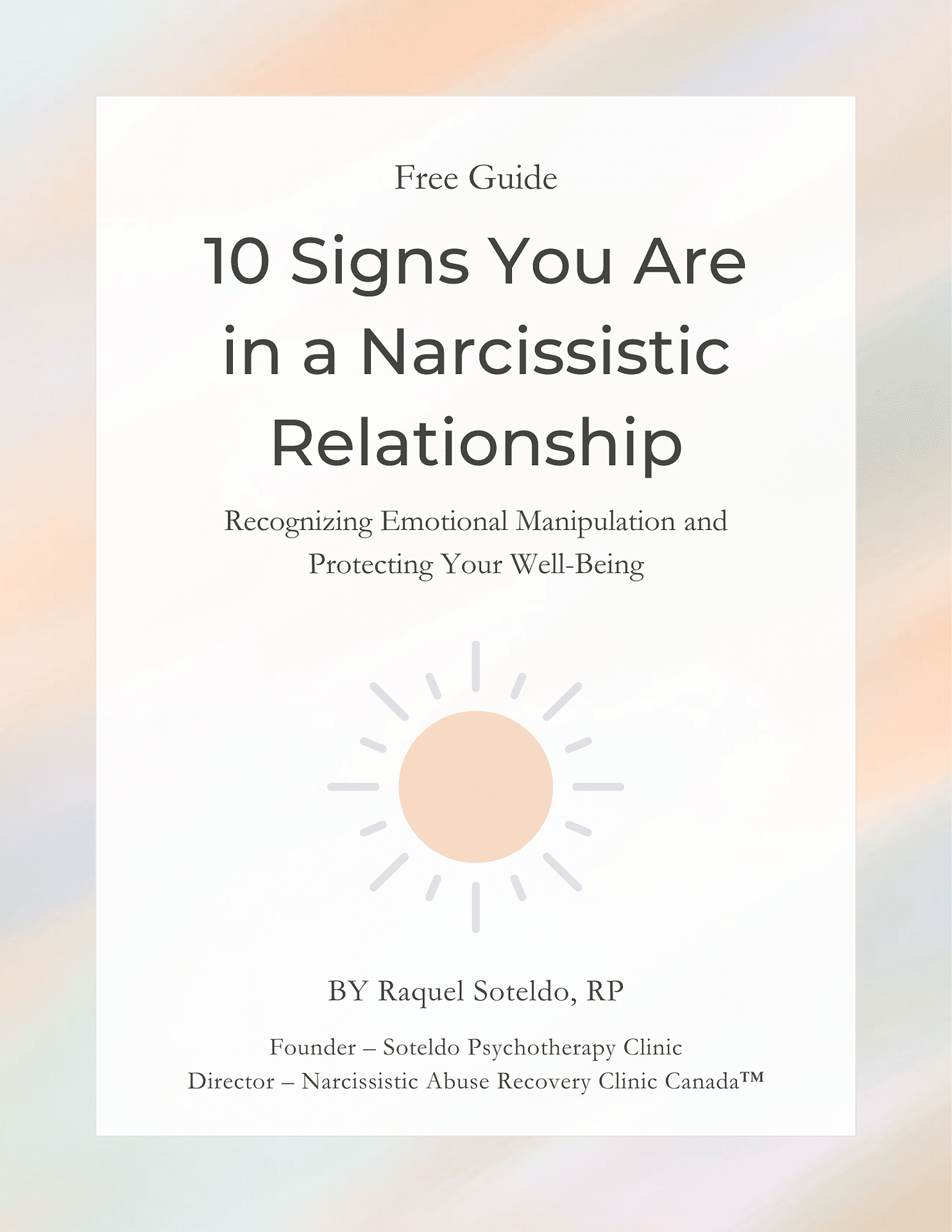 cover page of 10 signs you are in a narcissistic relationship